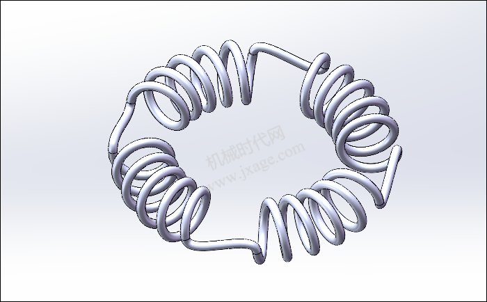 SolidWorks建模练习(50):不规则弹簧的图13