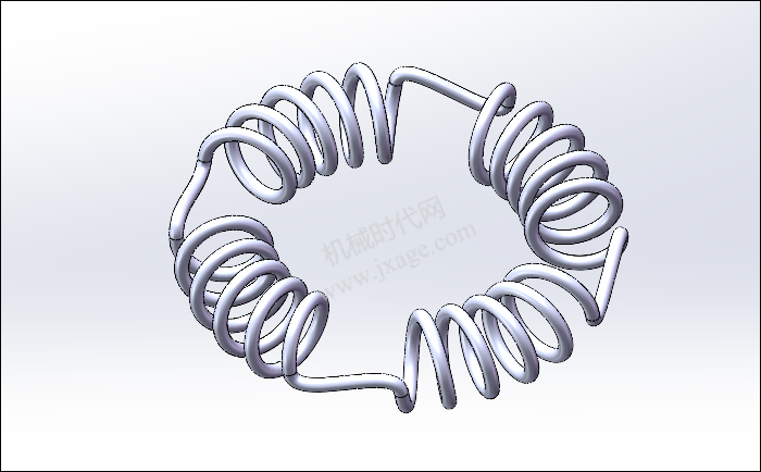 SolidWorks建模练习（50）：不规则弹簧的图13