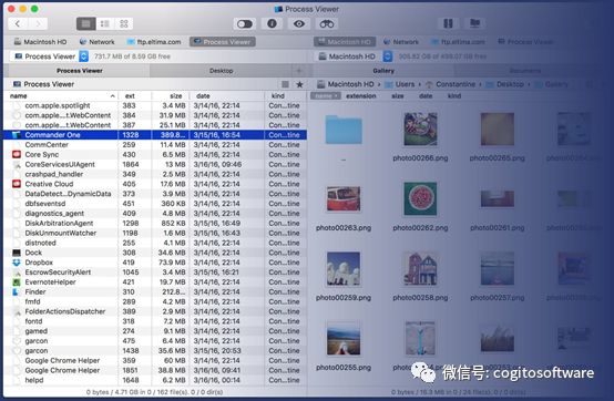 eltima Commander One：Mac双窗口文件管理器|支持Dropbox，google 云端硬盘，多种系统的文件传输