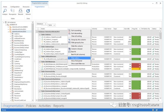 Apexsql Defrag 修复sql索引分片 Sql Server索引监督 分析 维护和分片整理 哲想软件微信公众号文章