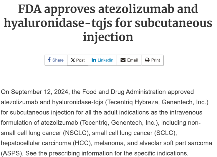 什么皮给药治引领抗肿瘤免疫治疗给药模式革新——阿替利珠单抗皮下制剂获FDA批准_https://www.jmylbn.com_新闻资讯_第3张