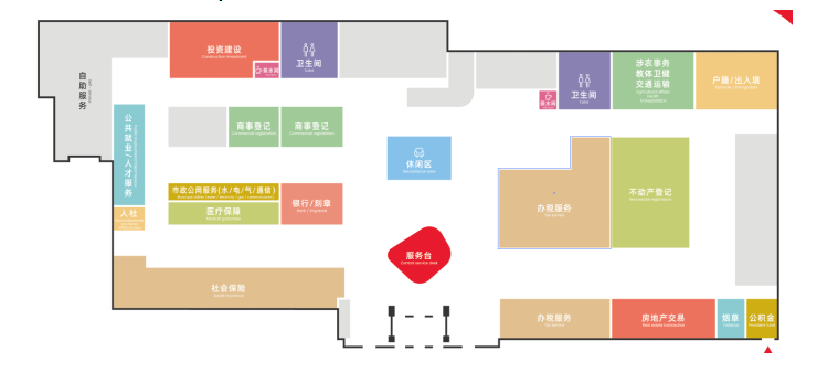 坊子区政务服务大厅布局图