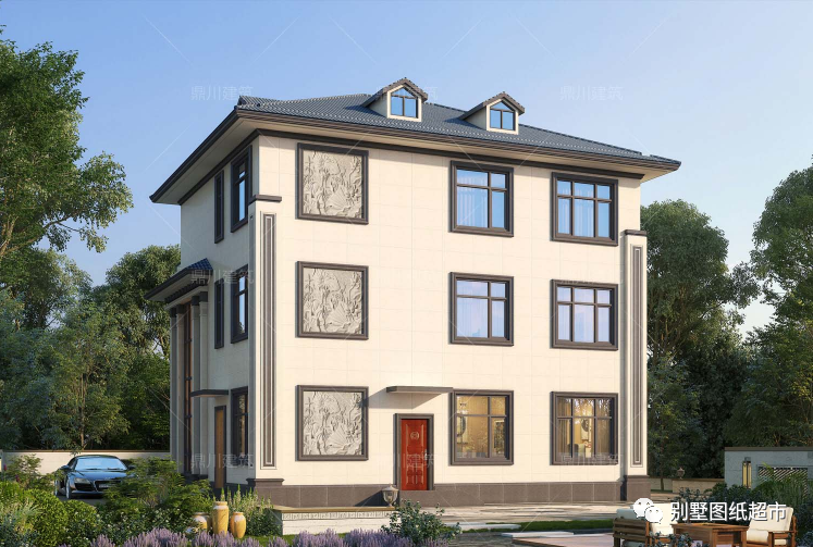 21款新中式三层别墅精美大气户型实用特别适合建在农村建