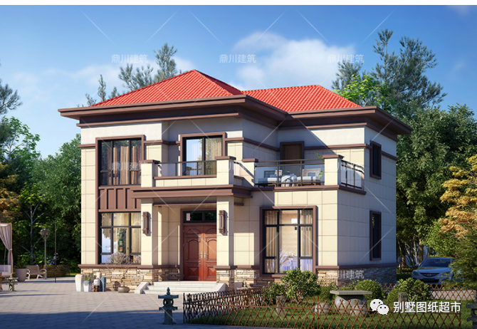 新中式二层带露台别墅