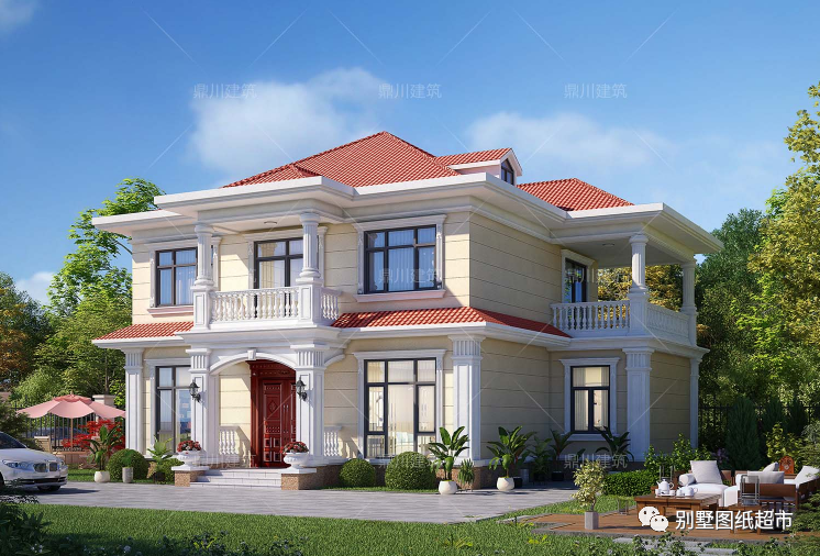 7套农村二层别墅主体造价经济布局以实用为主造型美观大气