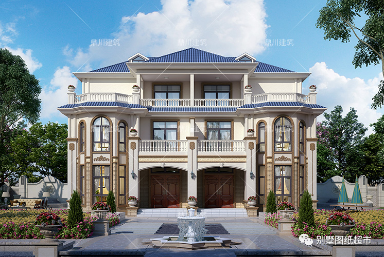 15套兄弟双拼别墅外观对称大气布局实用节约建房成本更气派