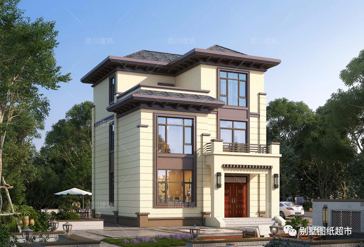 13套新中式三层别墅经典大气配色造型典雅精致适合国人居住