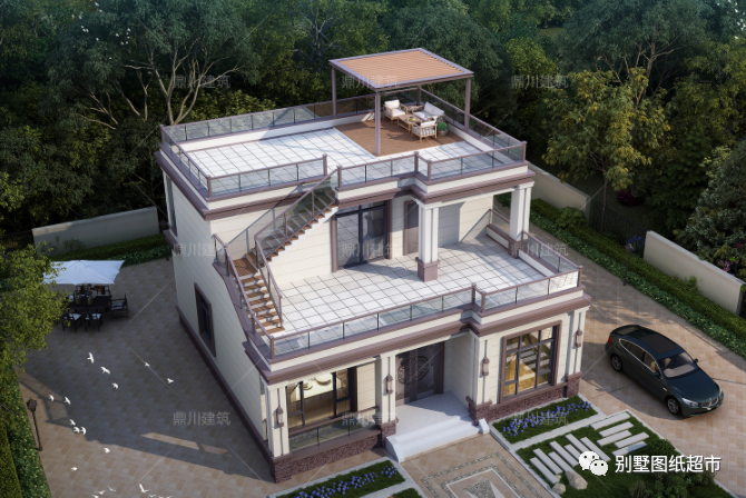 推荐12套平屋顶农村别墅大气实用施工方便造价也便宜