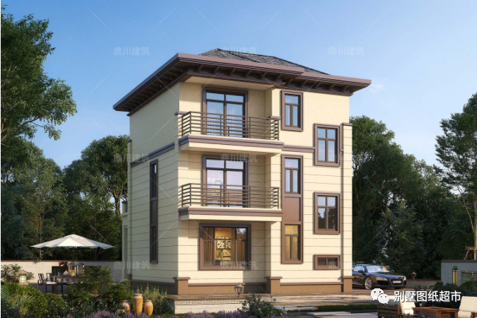 9套三层农村别墅,面宽8米,户型虽小布局却很好,一般家庭都能建