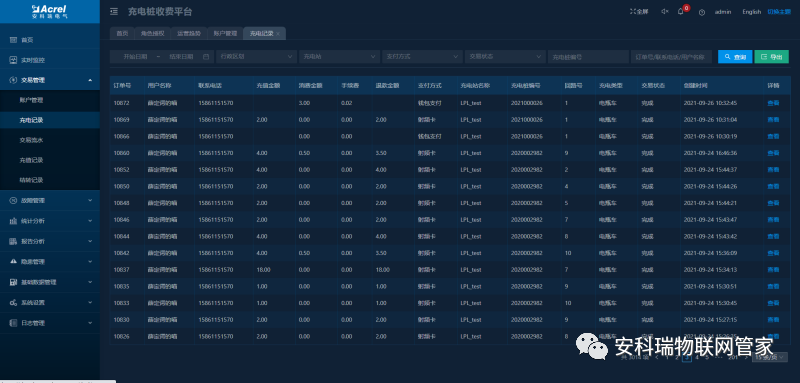 電瓶車充電樁收費(fèi)云平臺(tái)