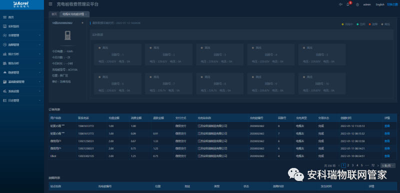電瓶車充電樁收費(fèi)云平臺(tái)