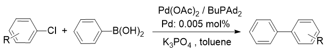 仅需0.005 mol%的Pd就可高收率催化氯代芳烃Suzuki反应 第6张