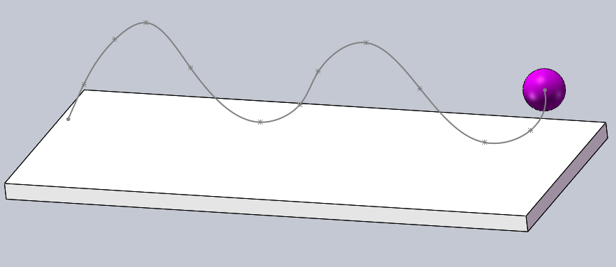 【软件技巧】小球怎么通过曲线路径移动？通过SOLIDWORKS动画帮你轻松实现的图2