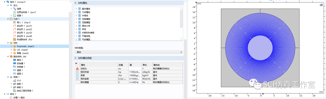 Comsol 稳态和瞬态的热性能仿真的图3