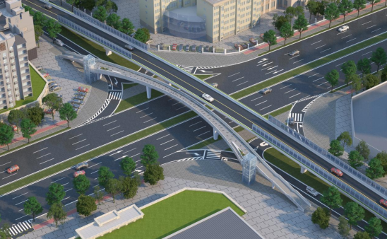 桂花北路交九洲大道跨线桥示意图