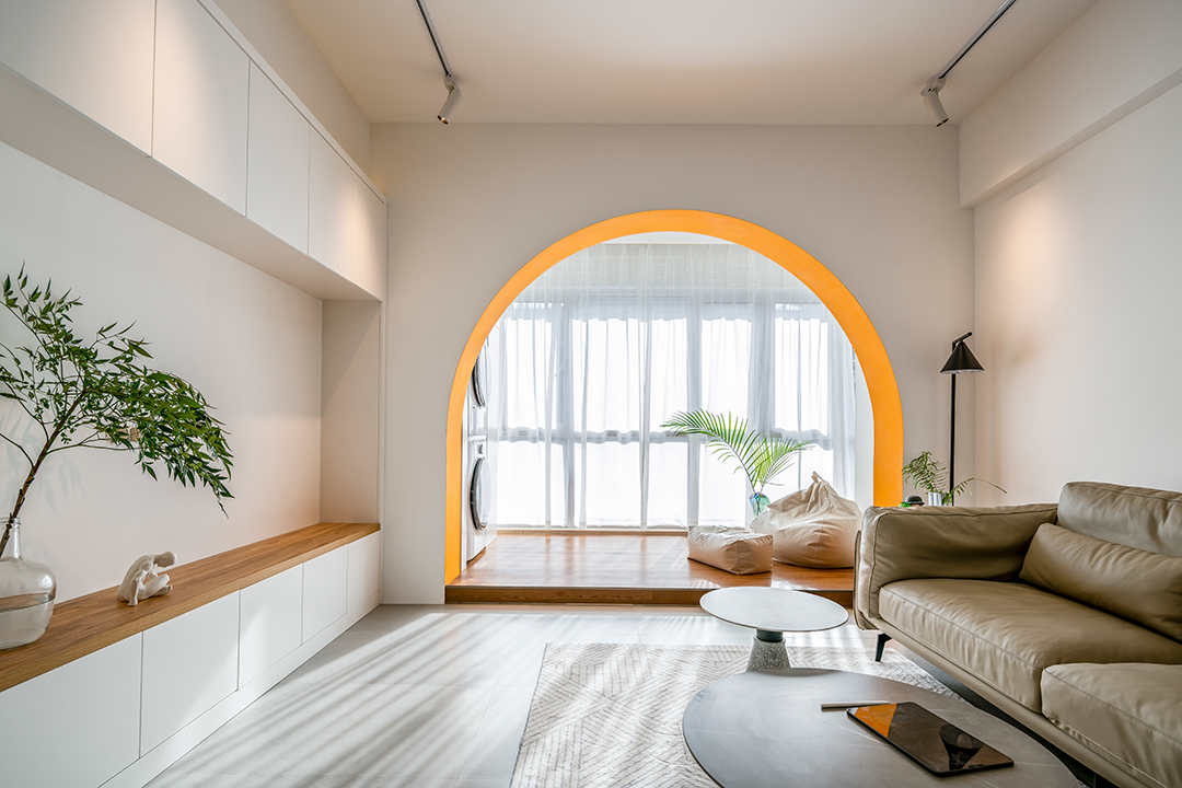 100㎡治愈又有活力的小家，下沉式玄关、客厅，好处多多！