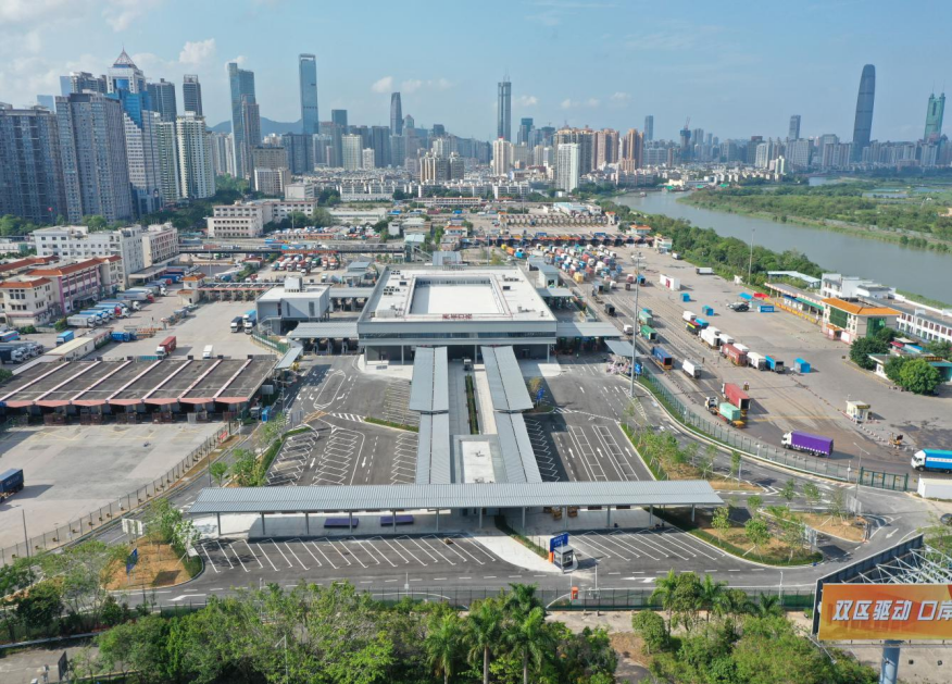 皇崗口岸臨時旅檢場地建設工程項目位置:深圳市福田區皇崗口岸貨檢