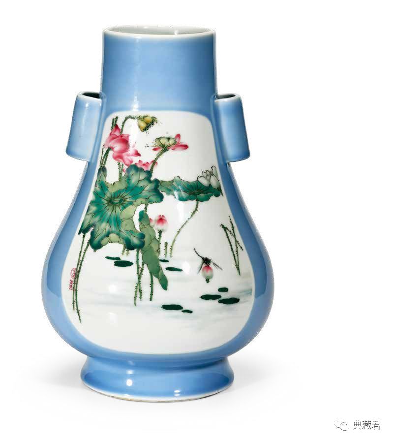 日本伝統工芸会員 有田銘窯 陶六窯 樋渡陶六作 青白磁 鶴首一輪花生