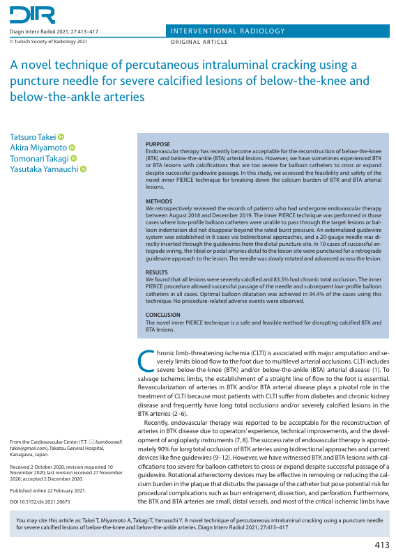 动脉钳怎么用动脉重度钙化导丝无法通过 针具技术超补救策略_https://www.jmylbn.com_新闻资讯_第17张