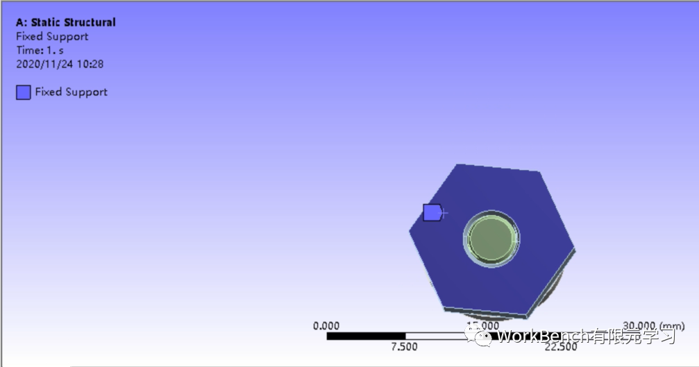 Ansys WorkBench “等强度”螺纹联接之内锥螺母静力分析的图9
