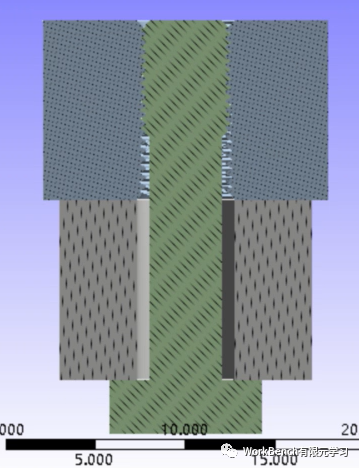 Ansys WorkBench “等强度”螺纹联接之内锥螺母静力分析的图4