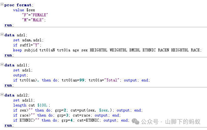 山脚下的蚂蚁： SAS编程案例