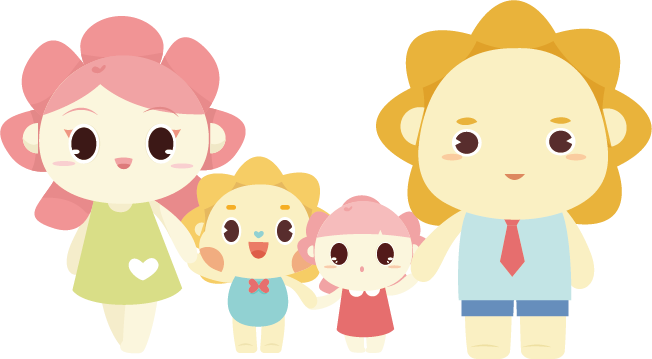 葵葵家族"是我们为孩子们别出心裁设计的吉祥物,温暖,可爱,亲和力十足