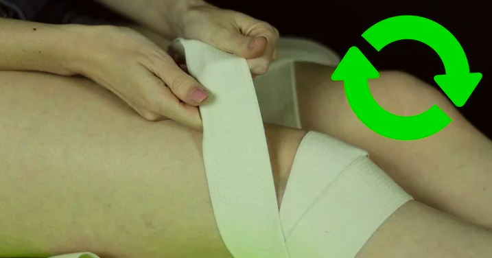 医用绷带怎么绑图解如何用绷带绑膝盖？运动时膝关节疼很有用！_https://www.jmylbn.com_新闻资讯_第7张