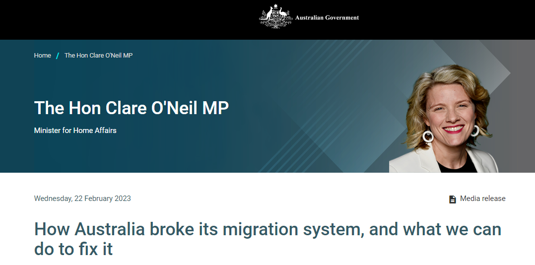 移民部长承认移民体制已经损坏！重大改革方向确定！