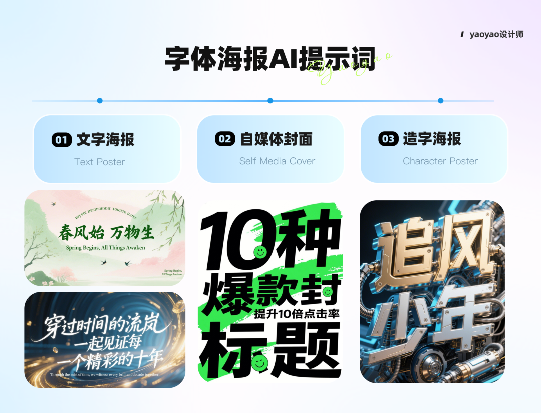 设计师私藏20组海报提示词！即梦AI文字海报封神