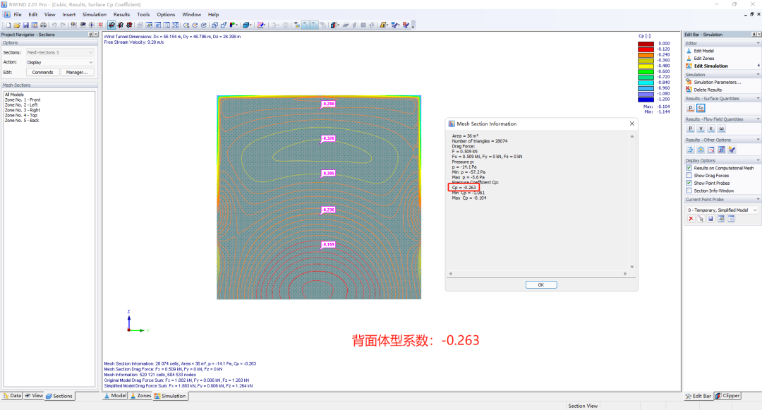 標準6m立方體體型系數 | 數值模擬(CFD)結果 VS 現場實測結果的圖13