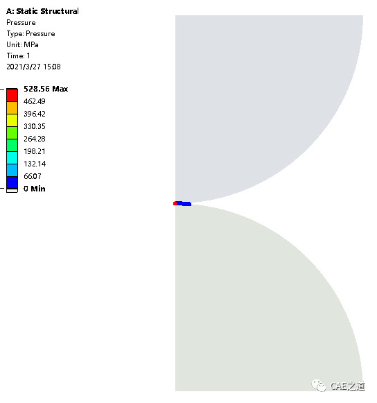 平行圆柱体的赫兹接触计算与ANSYS实现的图18