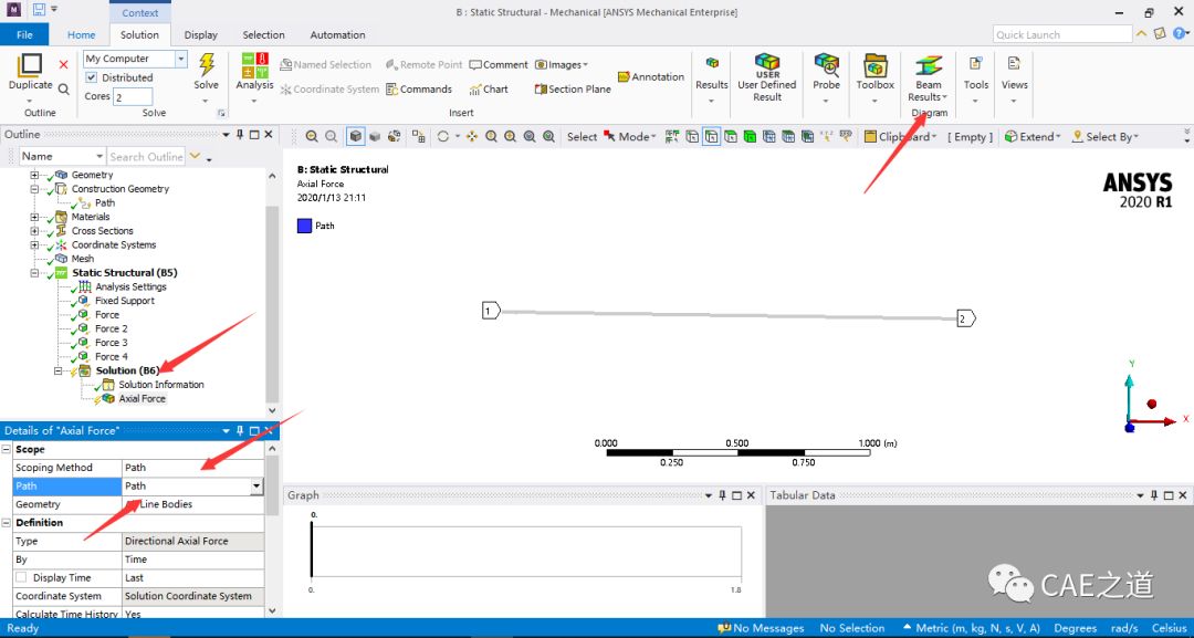 如何使用ANSYS绘制拉（压）杆的轴力图？的图13