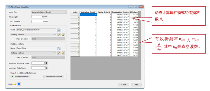 VirtualLab Fusion应用：LP光纤模式计算器的图5