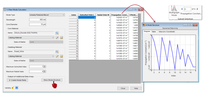 VirtualLab Fusion应用：LP光纤模式计算器的图6