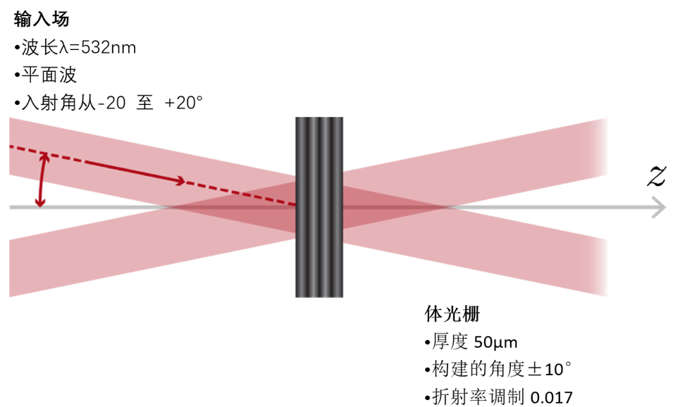 VirtualLab Fusion应用：用于抑制高衍射级次的角滤波体光栅的图10