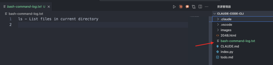 bash-command-log.txt文件内容截图
