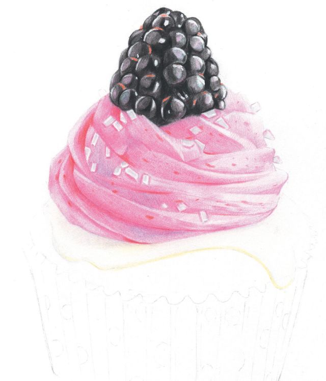 step    用102号在奶油和蛋糕胚之间的阴影上进行过渡,因为底下的蛋糕