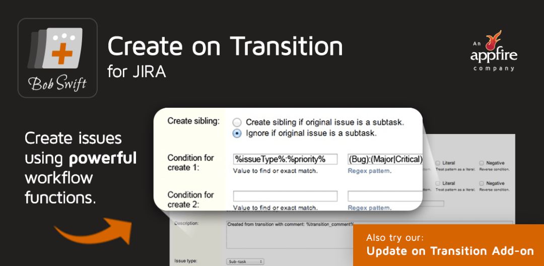 Create on transition