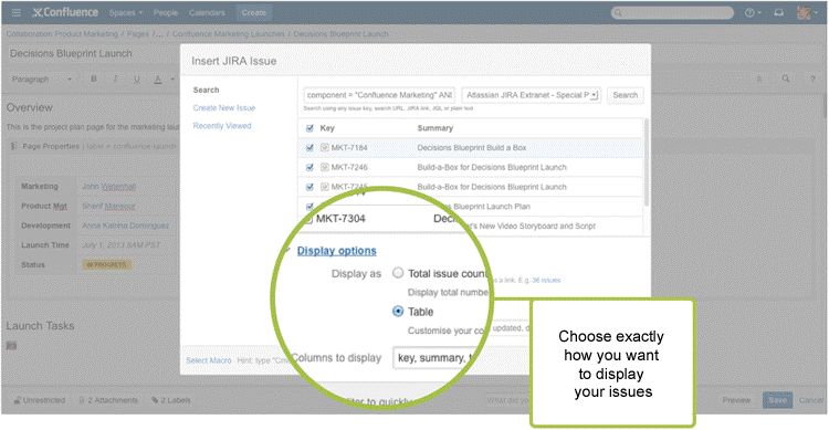 新的 Jira 问题宏