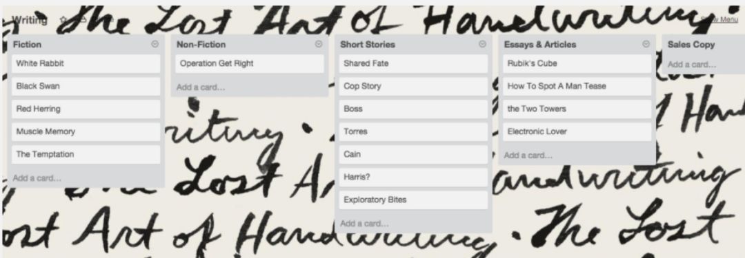 Trello 中的创意计划