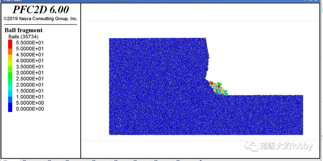 【PFC6.0】重力放大法诱导分析岩质边坡破坏面的图6