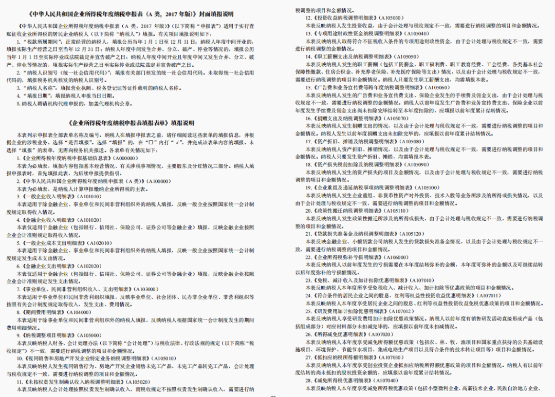 2024年企業(yè)所得稅匯算清繳全套申報表格式(帶公式),附填寫說明!