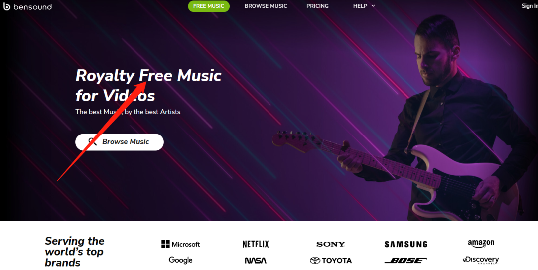 Bensound—高质量音乐素材下载网站