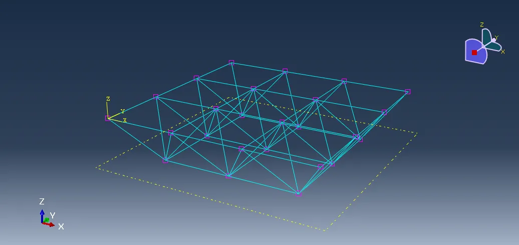 Abaqus | 三维刚架与桁架模型分析的图13