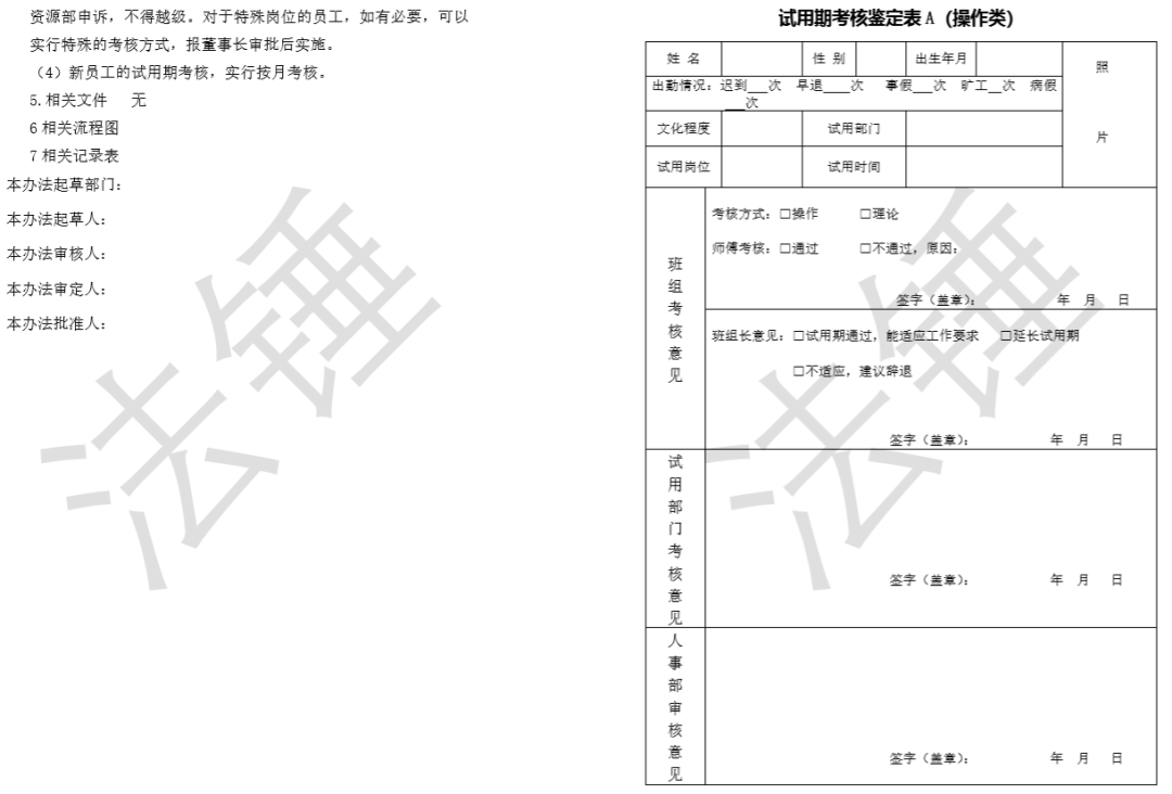 試用期考核及管理制度（含模板及表格） 職場 第11張