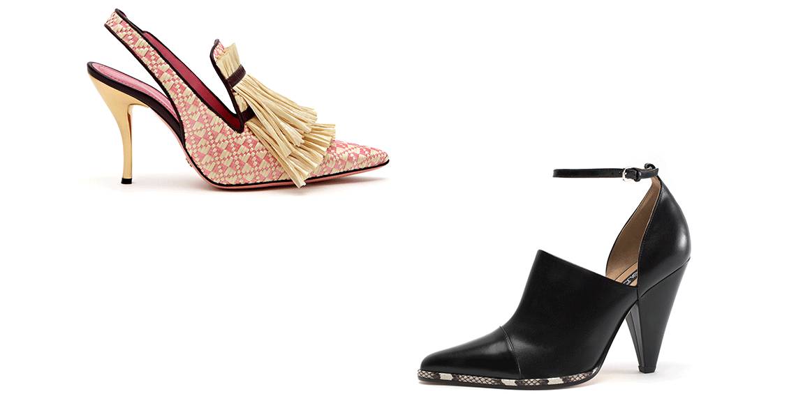 蓝色刺绣尖头平底鞋 etro 红色流苏尖头乐福鞋 christian louboutin