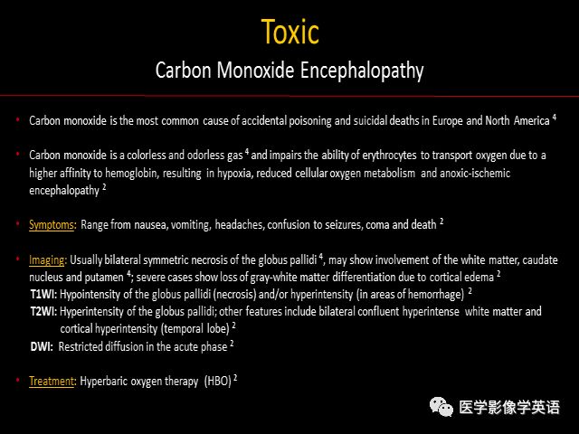 精彩ppt 032 中毒性 代谢性 自身免疫性脑病的磁共振成像 放射科医生须知 医学影像学英语 微信公众号文章阅读 Wemp