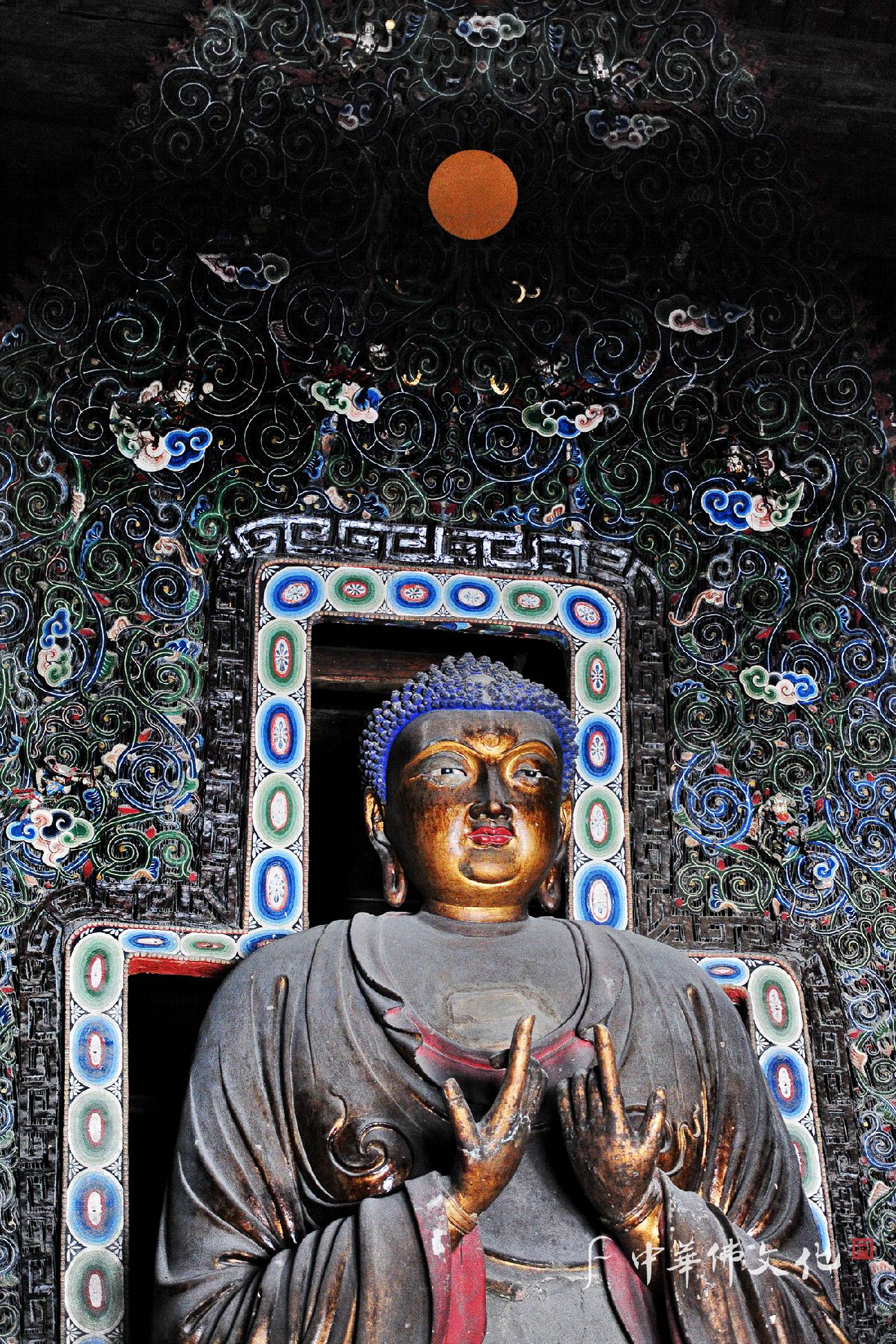 经典朔州崇福寺弥陀殿彩塑态浓意远淑且真