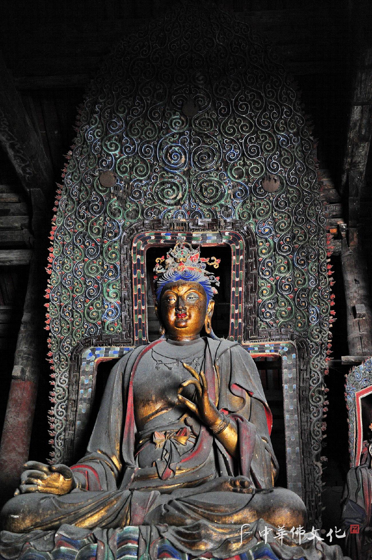 经典朔州崇福寺弥陀殿彩塑态浓意远淑且真